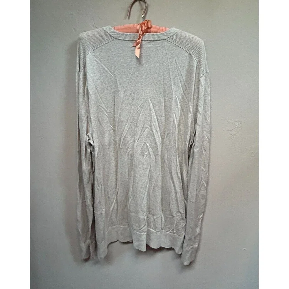 Banana Republic Mens XL Silk Linen Pullover Sweater Knit Crew Neck Gray Casual